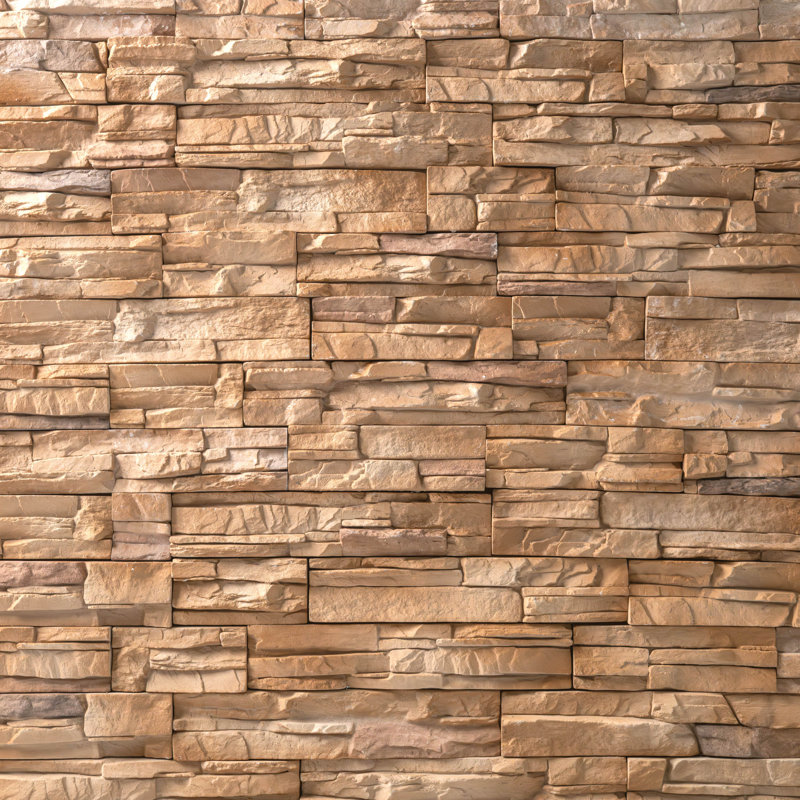 Terraforma Manufactured Stacked Stone Look Wall Tile (6 sq. ft. per Box), Haven Shoreline