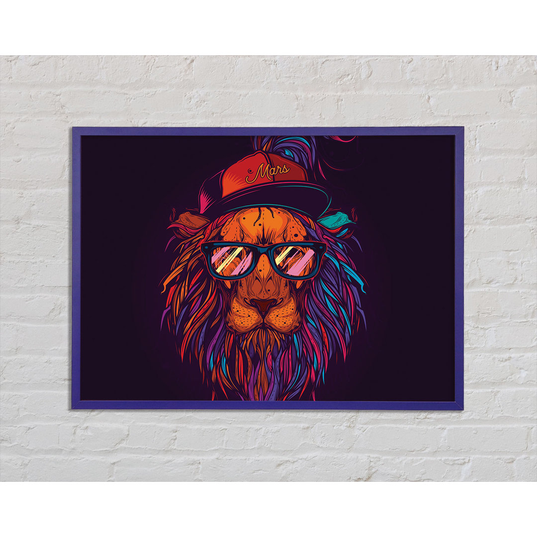 Lion Sunglasses - Einzelner Bilderrahmen Kunstdrucke