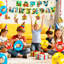 45Pcs Curious George Party Decorations Supplies,Curious George Birthday Party Decorations Set