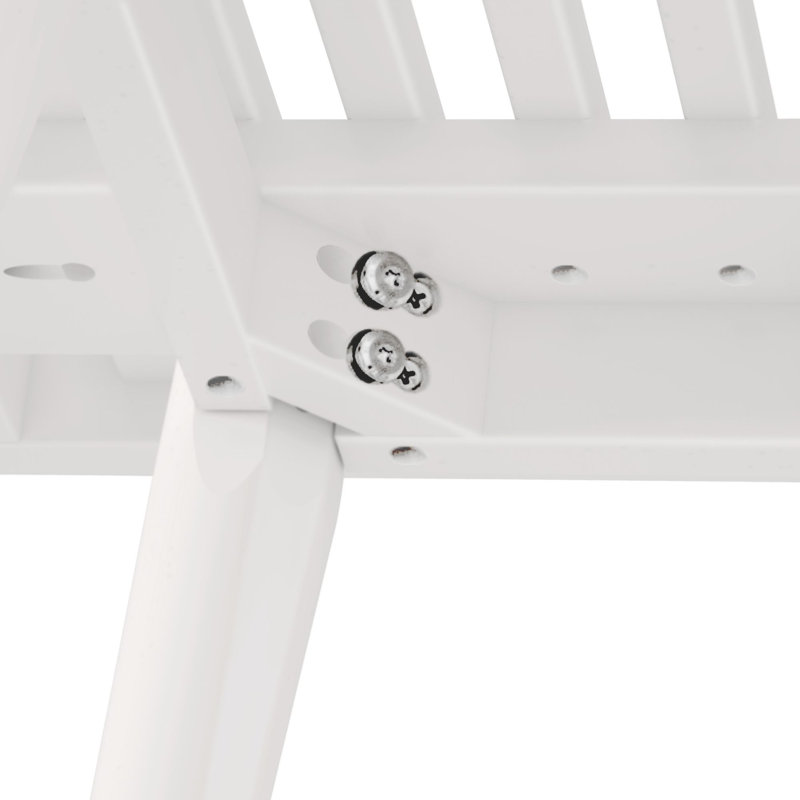 Table de bout en bois massif Eilish, Blanc