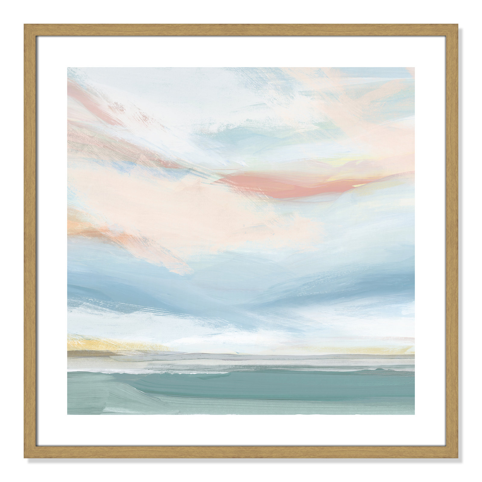 Delphi "Sweetness I" Painting by Isabelle Z, 28.75" H x 28.75" W x 0.88" D, Beige Wood Framed Paper