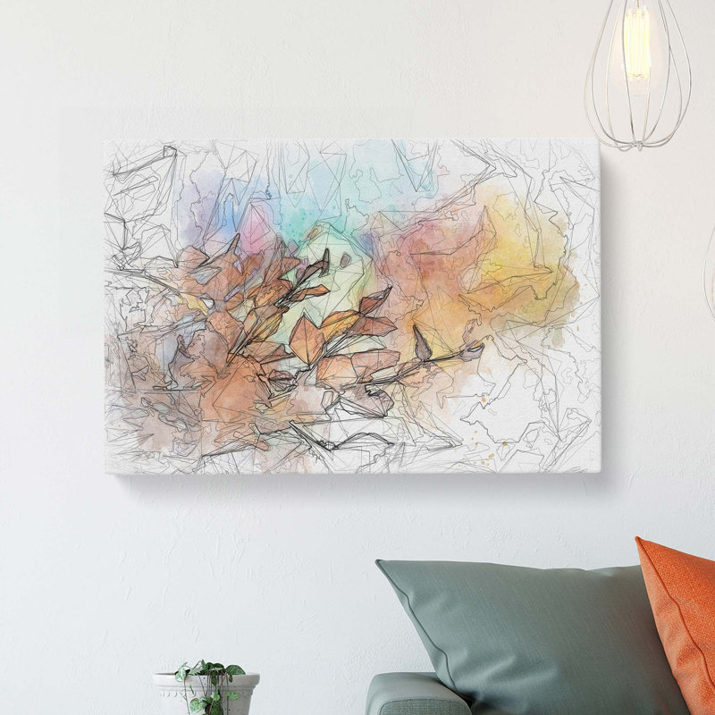 Autumn Leaves in Abstract - Wrapped Canvas, 35cm H x 50cm W x 3cm D