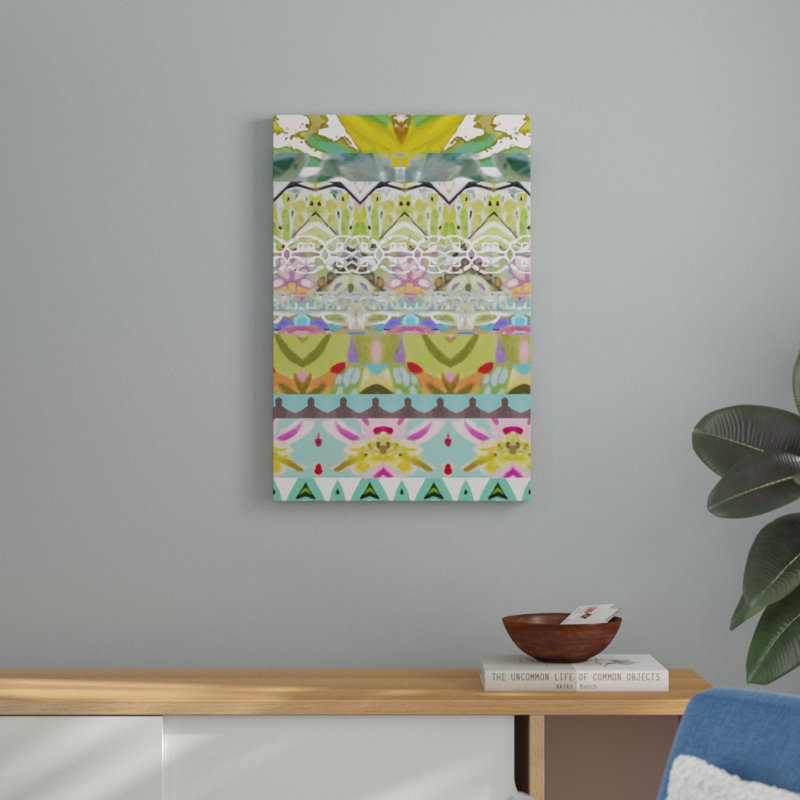 «Border Boho I», peinture sur toile, H 30 po x l 20 po