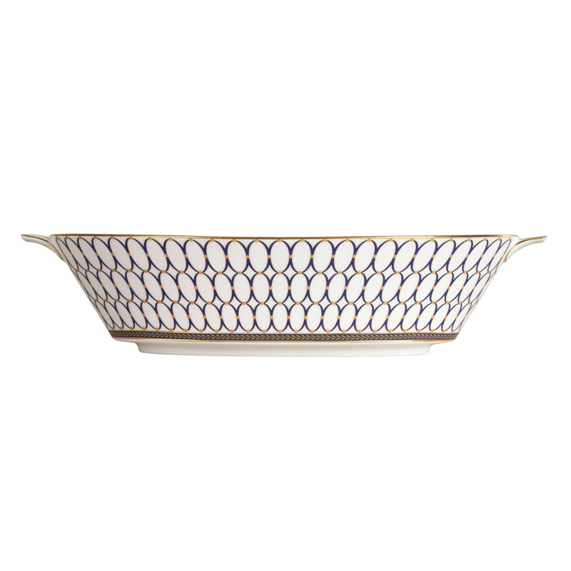 Renaissance Gold Oval Ceramic Serving Bowl