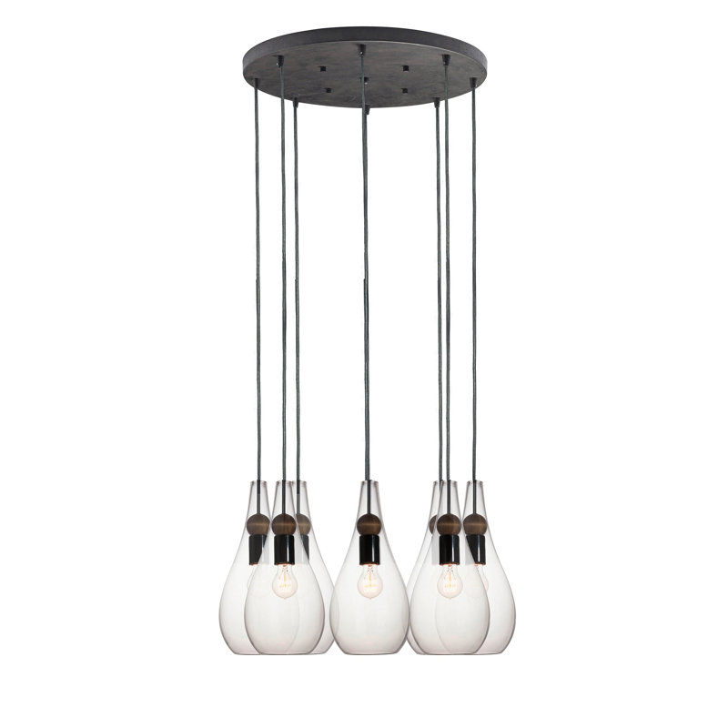 Earth 8 - Light Chandelier, Matte Black, 24" H x 18" W x 18" D