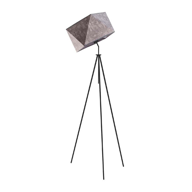 Ayaniah 142cm Tripod Floor Lamp, Grey Melange, Black
