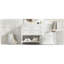 Ensemble de meuble-lavabo 36 po avec ensemble de meuble-lavabo, lavabo en céramique encastré, ensemble de meuble-lavabo autoportant avec 4 tiroirs, armoire de salle de bain à cadre en bois, blanc-2134341348