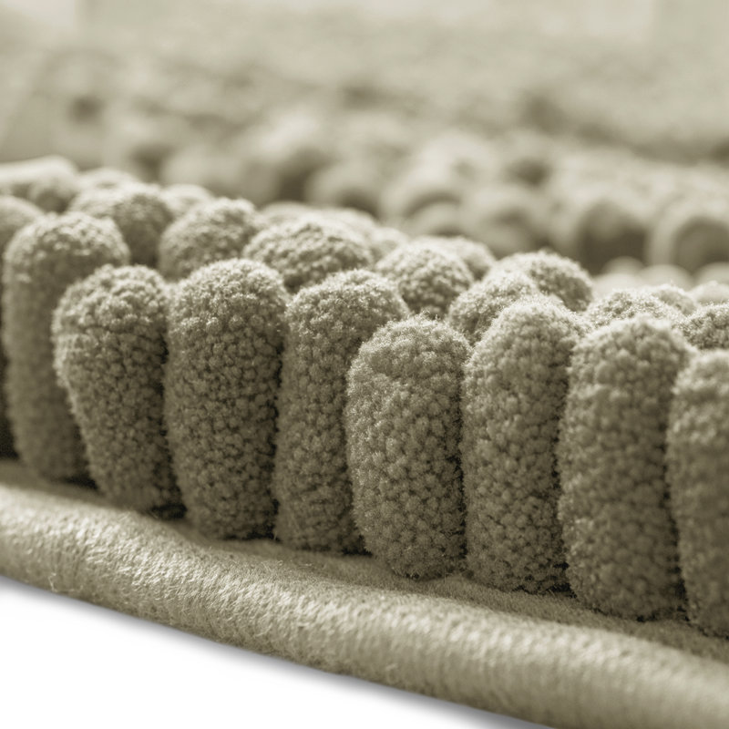 Tapis pour salle de bain Chenault, Simple - L 60 po x l 24 po, Taupe