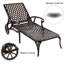 Chaise longue en aluminium coulé 1 pièce