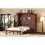 Lit escamotable, grand lit escamotable en bois avec 2 garde-robes et tablette de rangement, cadre de lit plateforme pliable multifonctionnel pour chambre d'amis, chambre à coucher-2004435897