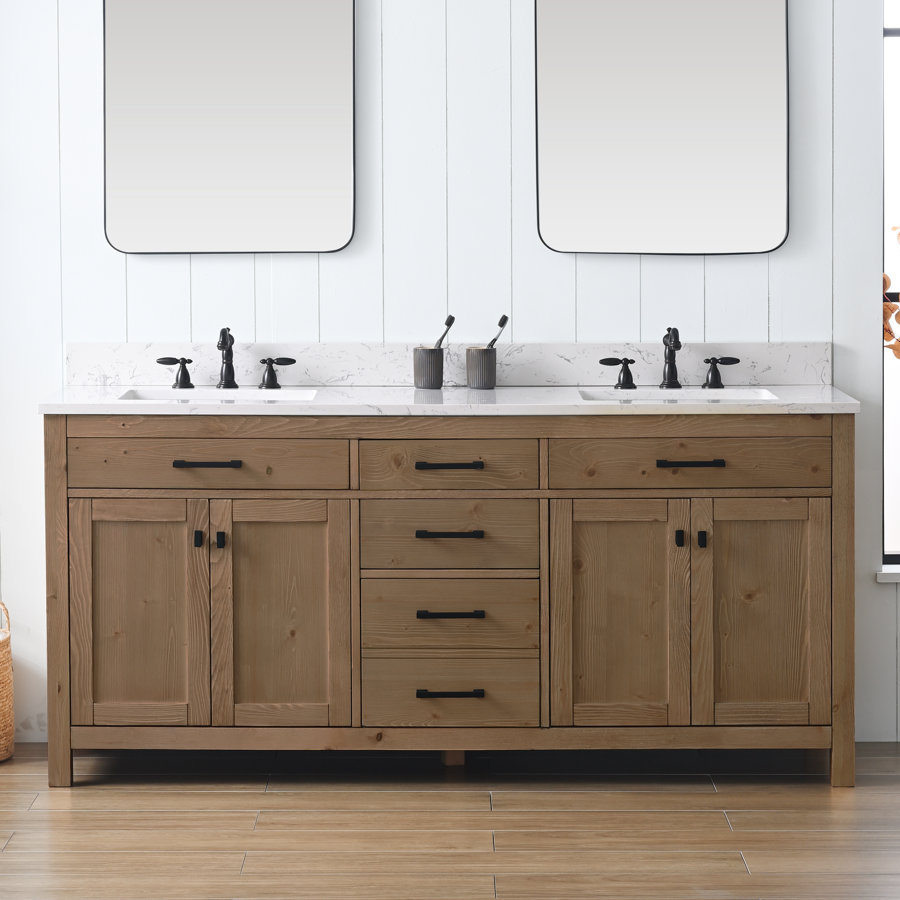 Ignacio 72" Double Bathroom Vanity Set