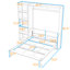 Lit escamotable en bois avec tablettes multifonctionnelles-987222058-987222061