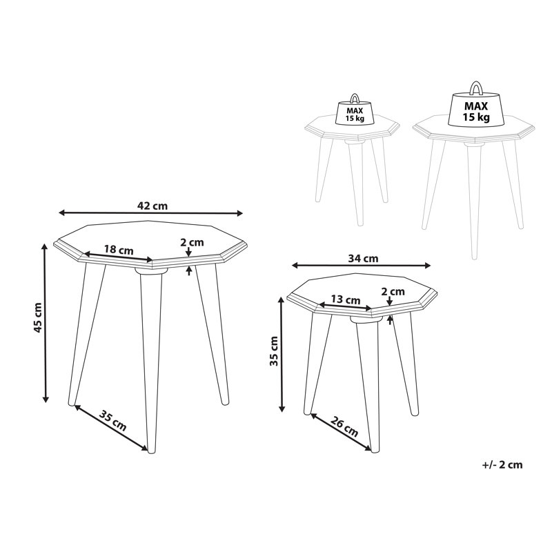 Airi 3 Legs 2 Piece Nest Of Tables
