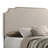 Beige Queen Panel Bed With Nailhead Trim-614695180