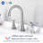8 Inch Bathroom Faucet Brushed Nickel - 3 Hole Widespread With 360 Swivel Spout, Pop Up Drain & Hoses , Long-Lasting And Water Efficient 8" Lavatory Supply , For Long-Term Use-128772667