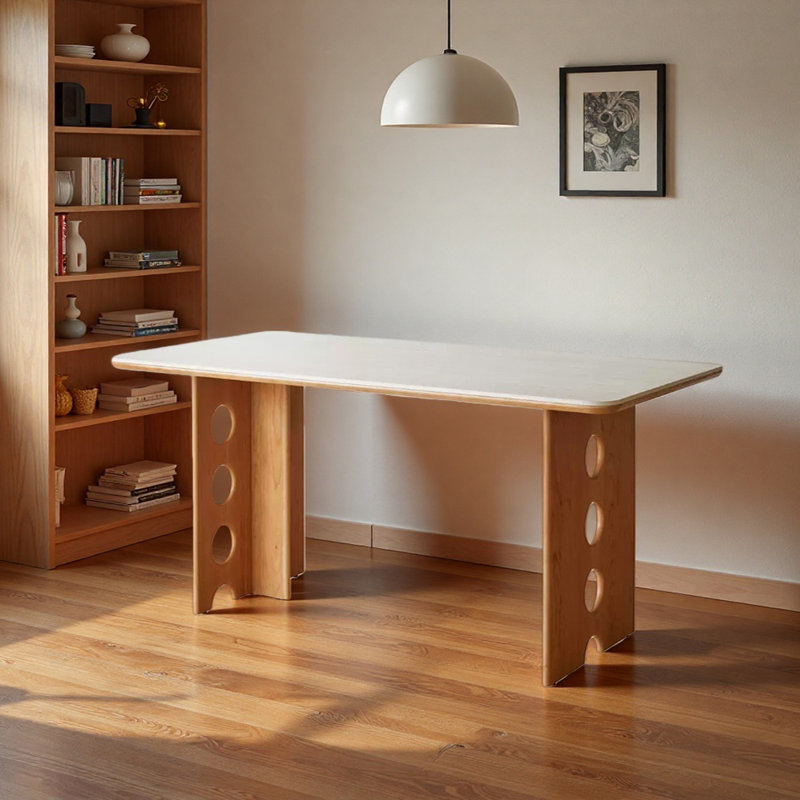 Bureau d'écriture durable en bois de cerisier, H 29,52 po x l 62,99 po x P 33,46 po