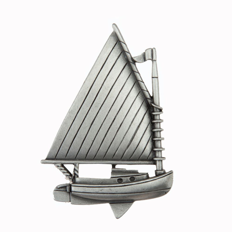 Poignée d'armoire pour bateau-chat, Étain antique