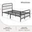 Metal Bed Frame with Vintage Headboard-69889966-116593953