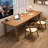 Walnut Rectangular Solid Wood Writing desk-1969405321