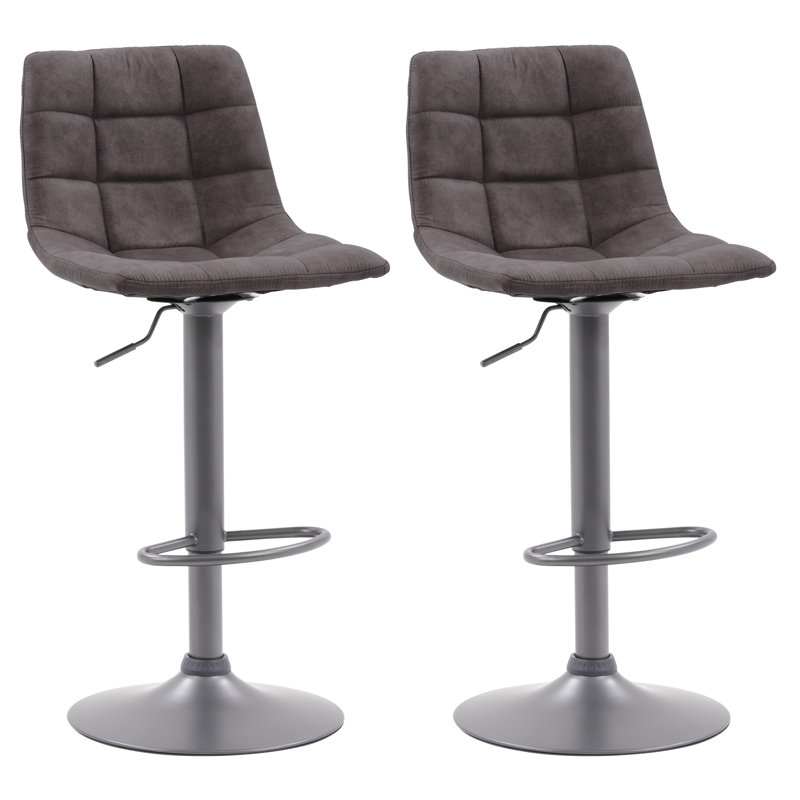 Tabouret pivotant à hauteur réglable, Brun