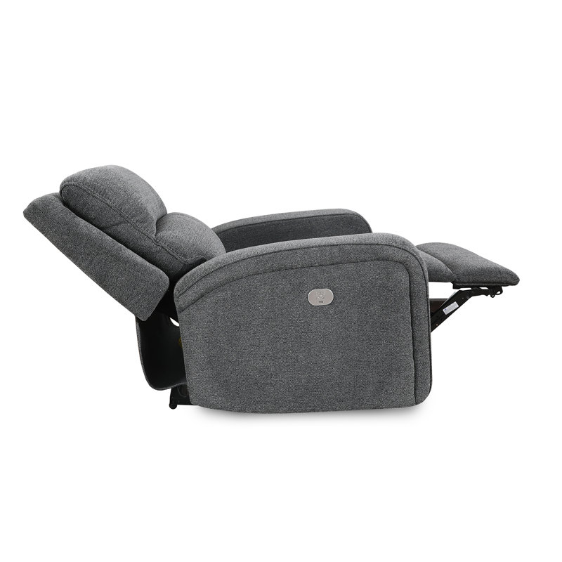 Fauteuil inclinable électrique 39 po avec port USB Aviezri, Tweed gris