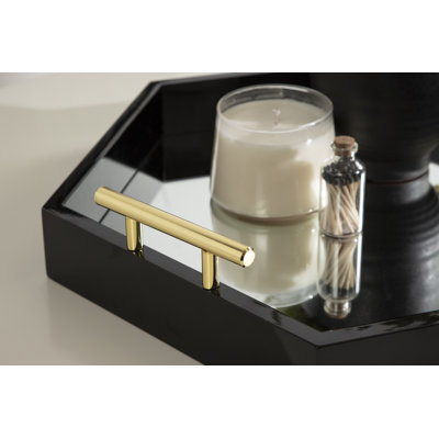 Norvan Hexagon Decorative Tray with Metal Handles
