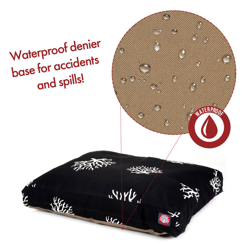 Oreiller orthopédique en mousse mémoire, Noir, Petit (l 20 po x P 27 po x H 4 po) ;