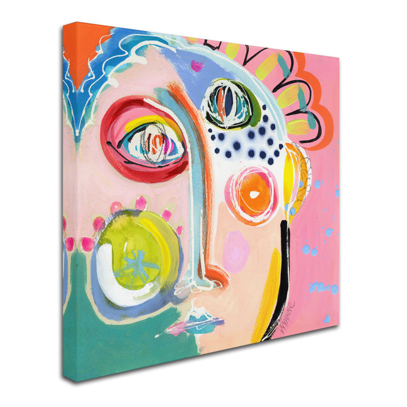 Berkley 'Cheer Up' Print on Wrapped Canvas, 14" H x 14" W