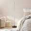 Lampe sur pied élégante avec corps en métal, finition noire, 11,8 po de diamètre x 60,2 po de hauteur | Douille à DEL intégrée, 36 W, 3 000 K | Parfait pour le salon, la chambre à coucher et le bureau, base en métal durable, longueur de câble de