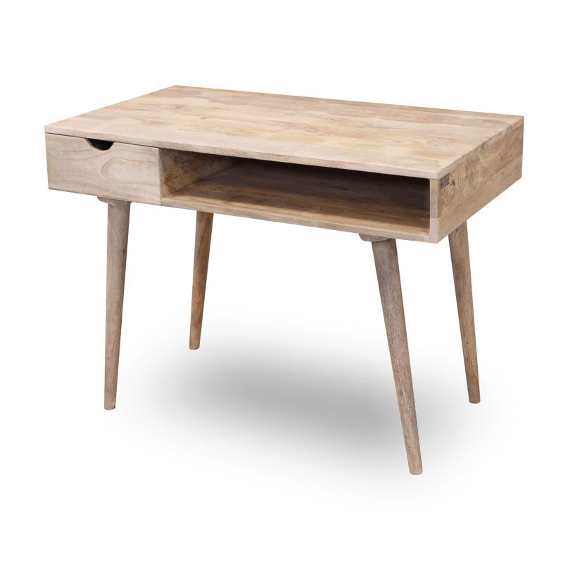 Rousseau Solid Wood Writing Desk, Natural