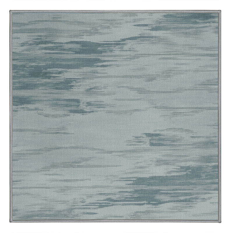 Tapis abstrait gris lavable à la machine, Carré 7 pi