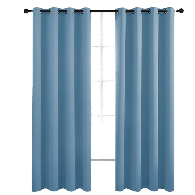 2 Panels Blackout Curtains Panels For Window, Window Treatment Thermal Insulated Solid Grommet Blackout Drapes For Bedroom (58*86 Inch)