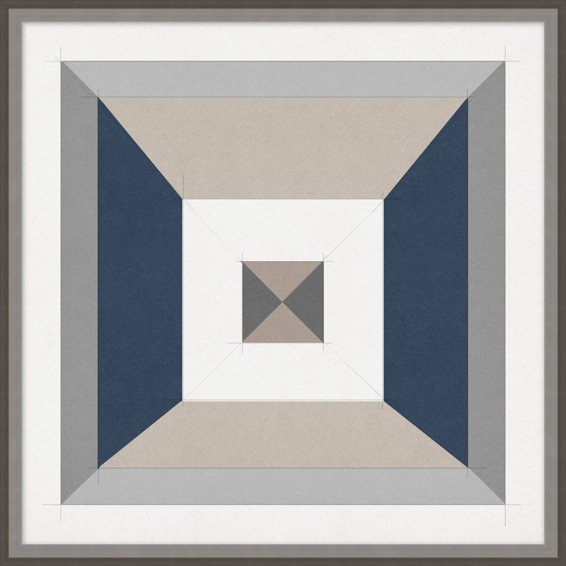 Analytical Placement 7' Framed Graphic Art Print on Glass
