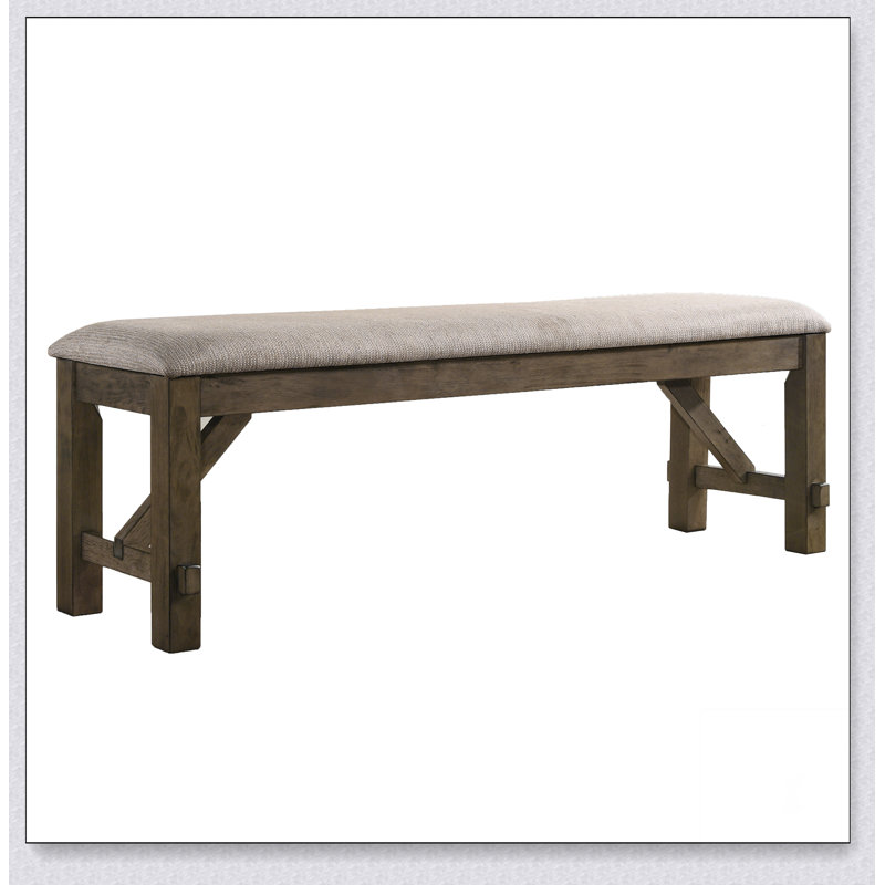 Raven Wood Fabric Upholstered Dining Bench