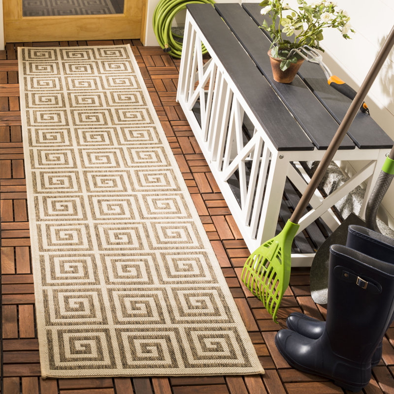 Carovella Performance Geometric Indoor/Outdoor Area Rug, Runner 2' x 8'