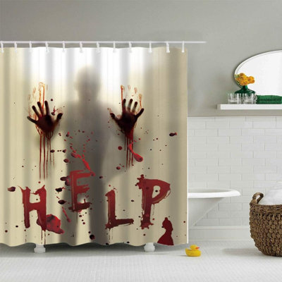 Halloween Shower Curtains with Hooks Included