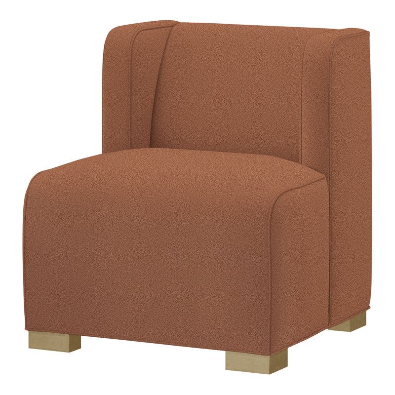 Fauteuil de chambre Joan, Perigold Pierson cuivre, Dune