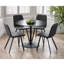 Hillegier Round Metal Base Dining Table