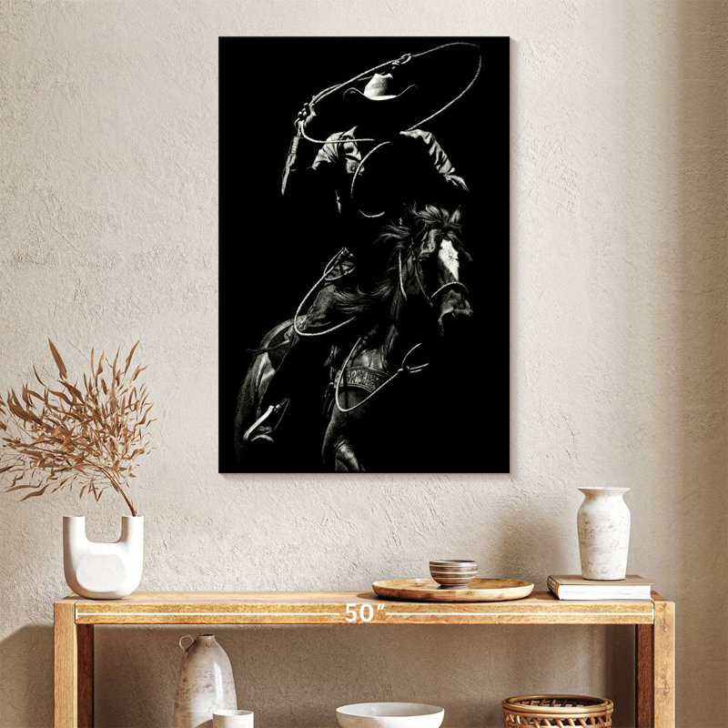 Mehar Scratchboard Rodeo VII, H 39 po x l 26 po