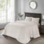 Couvre-lit réversible crème - matelassé pour le style, durabilité rembourrée de coton, fraîcheur traitée, texture riche facile à nettoyer, rembourrage confortable, coutures classiques, protection