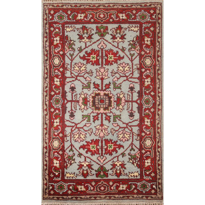 Tapis oriental bleu clair Oushak 3 x 5