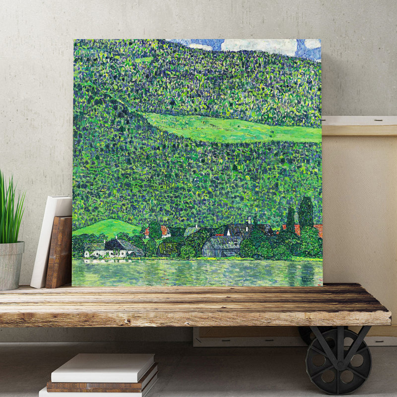 Lake Attersee by Gustav Klimt - Wrapped Canvas, 35cm H x 35cm W