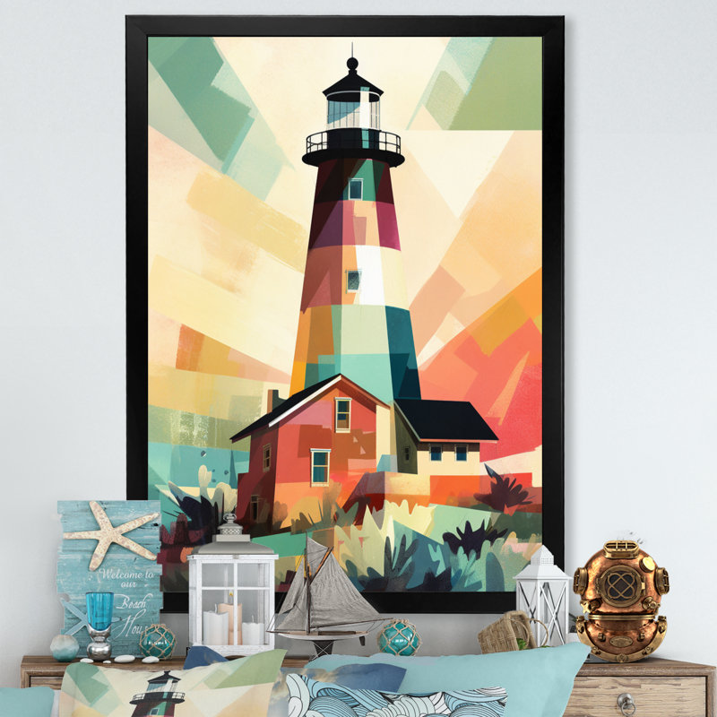 Reproduction d'art sur toile encadrée bord de mer I, H 40 po x l 30 po x P 1,5 po, Cadre photo noir