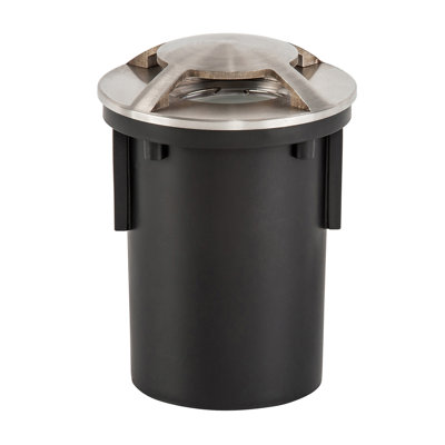Monnier Black/Silver Low Voltage Integrated LED Metal Deck Light