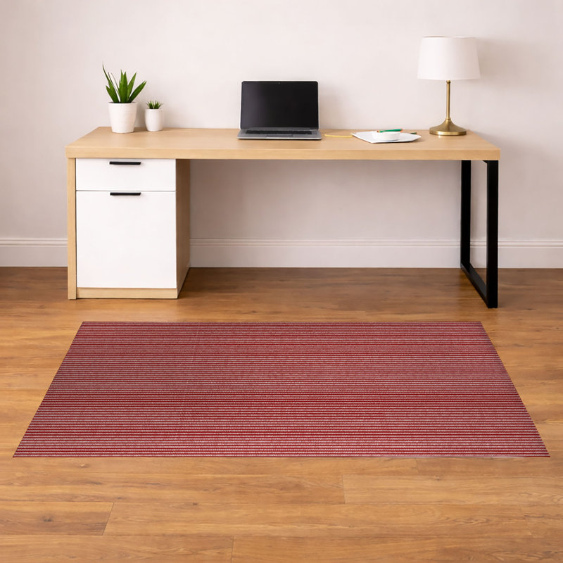 Tapis de bureau Stia, L 36 po x P 24 po, Rouge canneberge