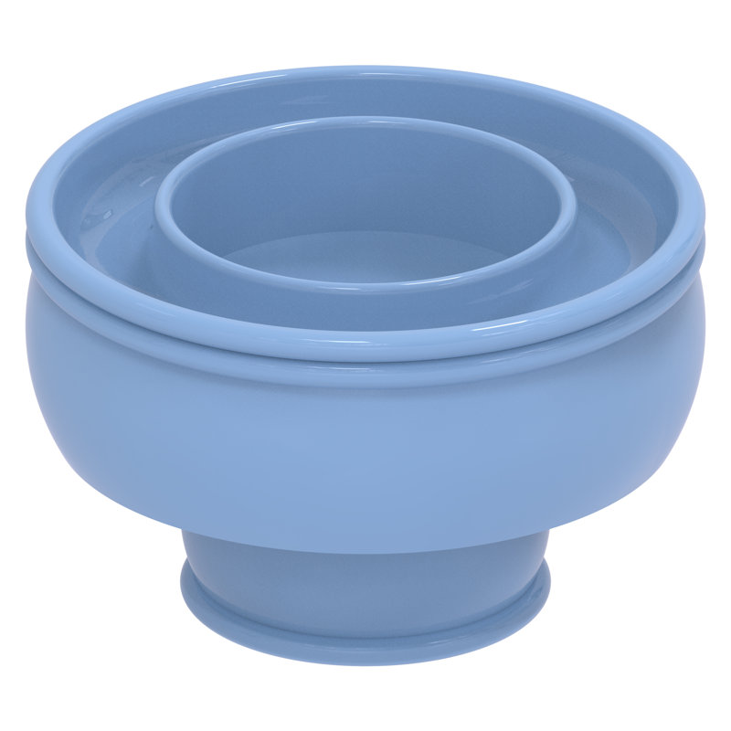 Photophore en laiton 1,75 po, Troll plat bleu