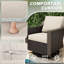 Chaises de patio pour l'extérieur en osier avec coussins-1276432581