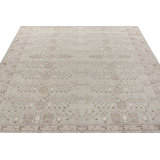 Distressed Homage Hand Knotted Wool Geometric Area Rug