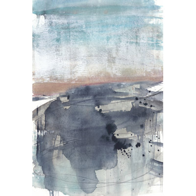Peach On The Horizon I - Wrapped Canvas Painting