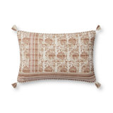 Tassels 100% Cotton Reversible Throw Pillow